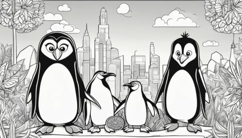 Penguins of Madagascar Coloring Pages