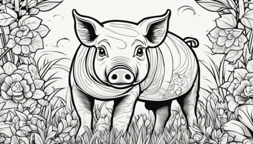 Variety of Pig Coloring Pages