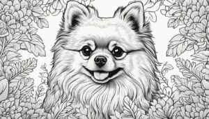 Realistic Pomeranian Coloring Pages