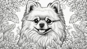 Realistic Pomeranian Coloring Pages