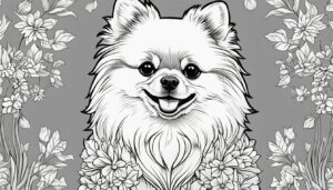 Realistic Pomeranian Coloring Pages