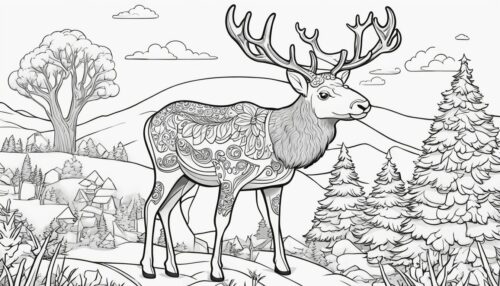 Types of Reindeer Coloring Pages