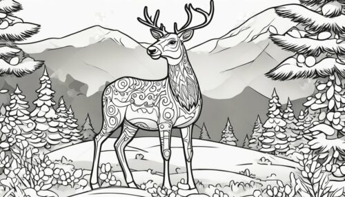 Types of Reindeer Coloring Pages