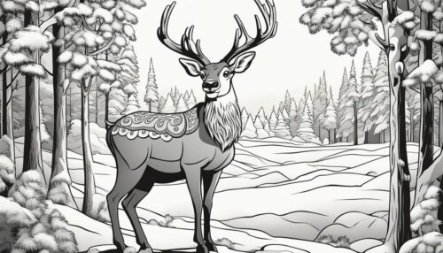 Types of Reindeer Coloring Pages