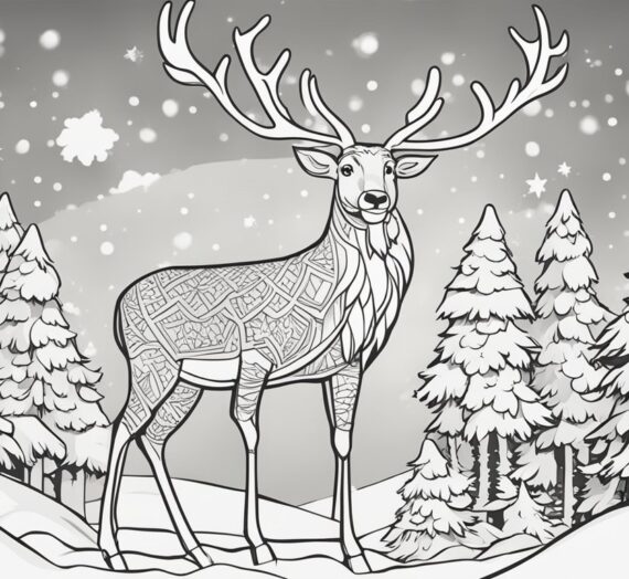 Reindeer Coloring Pages: 22 Colorings Book Free