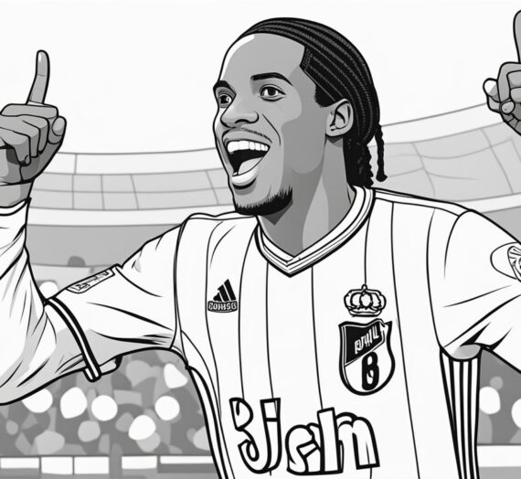 Ronaldinho Coloring Pages: 9 Free Printable Sheets