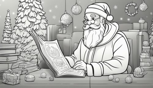 Santa Coloring Pages for Kids