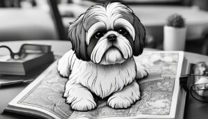 Cartoon Inspired Shih Tzu Coloring Pages