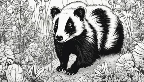 Exploring Skunk Coloring Pages