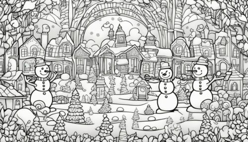 Crafting With Snowman Coloring Pages