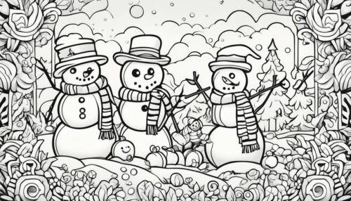 Crafting With Snowman Coloring Pages