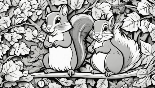 Squirrels Coloring Pages