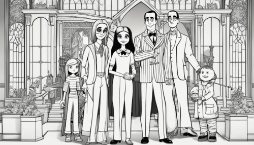 Gomez and Morticia Coloring Pages