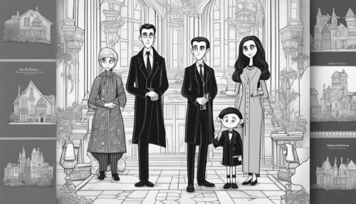 The Addams Family Characters Coloring Pages
