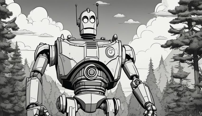 The Iron Giant Coloring Pages - The Iron Giant Coloring Pages 3 850x486