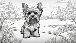 Realistic Yorkshire Terrier Coloring Pages