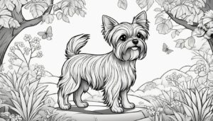 Cute Yorkshire Terrier Coloring Pages