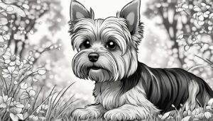 Printable Yorkshire Terrier Coloring Pages