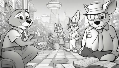 Zootopia Characters Coloring Pages