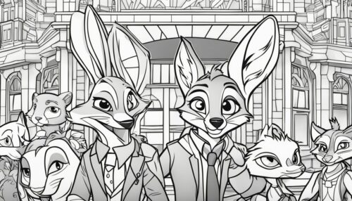 Zootopia Characters Coloring Pages