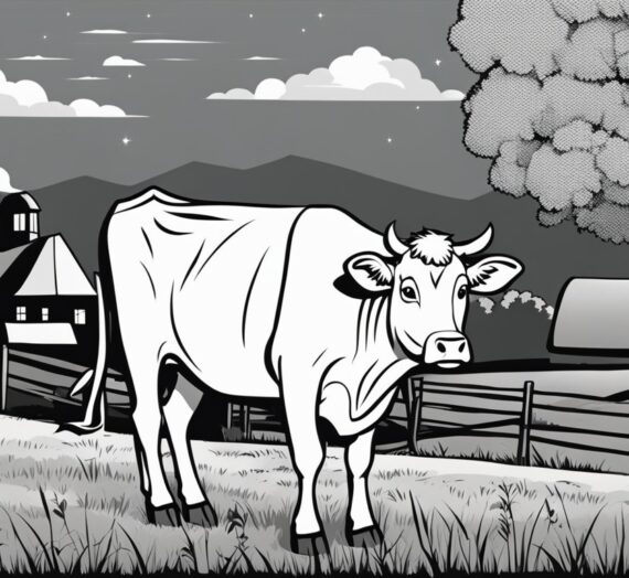 Coloring Pages Cow: 10 Free Colorings Book