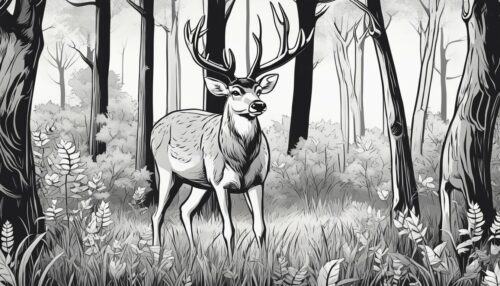 Deer Coloring Page Features