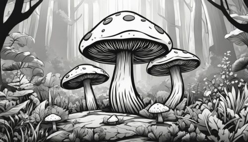 Types of Mushroom Coloring Pages