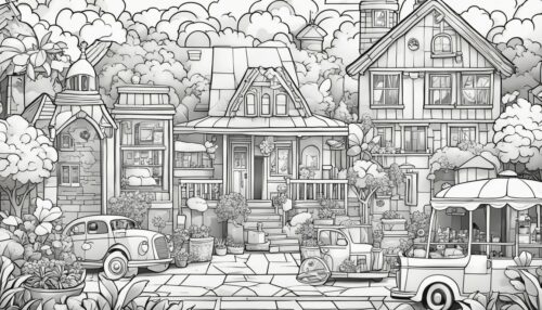 Artistic Features in Realistic Coloring Pages