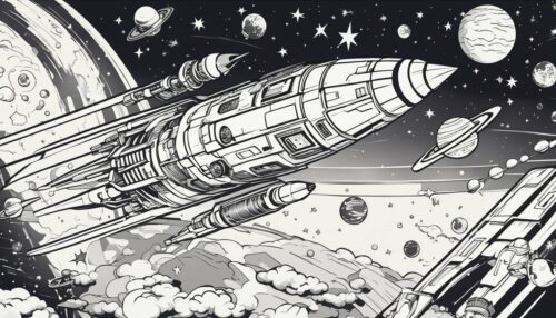 Coloring Pages Rocket Ship