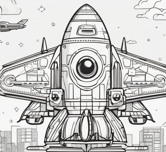 Coloring Pages Rocket Ship: 9 Free Colorings Book
