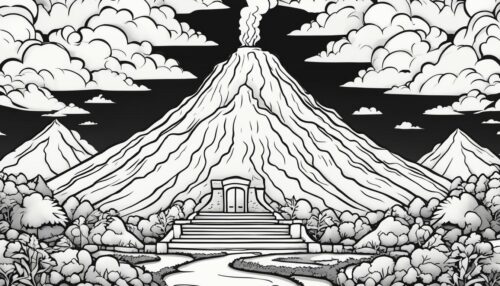 Coloring Pages Volcano