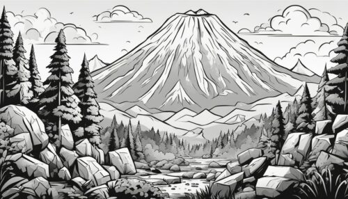 Volcanic Features in Coloring Pages