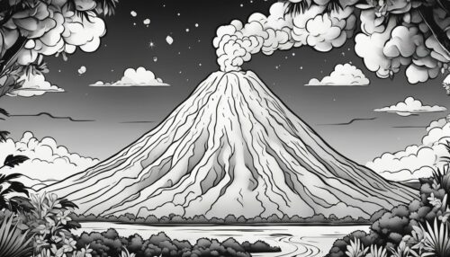 Coloring Pages Volcano