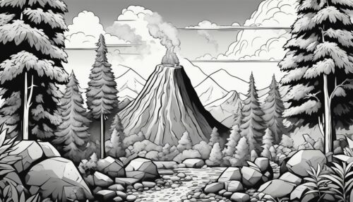 Coloring Pages Volcano