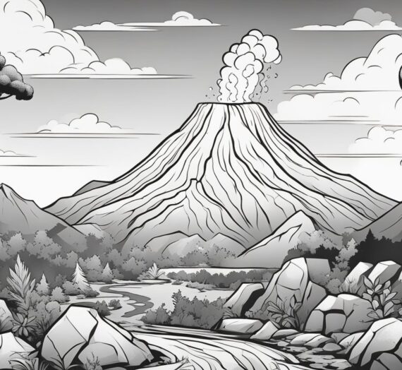 Coloring Pages Volcano: 19 Free Colorings Book