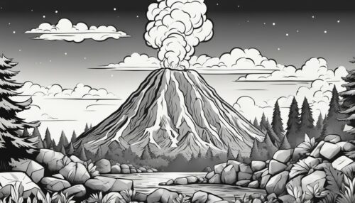 Types of Volcano Coloring Pages