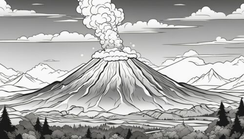 Printable Volcano Coloring Pages