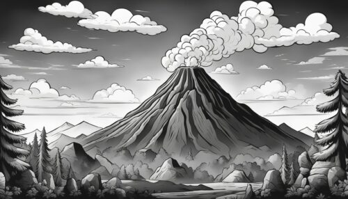 Free Volcano Coloring Pages