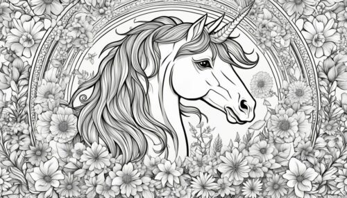 Pictures to Color of Unicorns