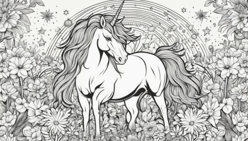 Pictures to Color of Unicorns