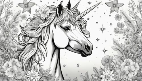 Pictures to Color of Unicorns