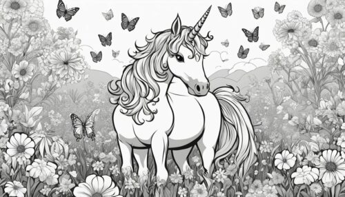 Pictures to Color of Unicorns