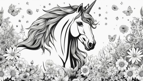 Pictures to Color of Unicorns