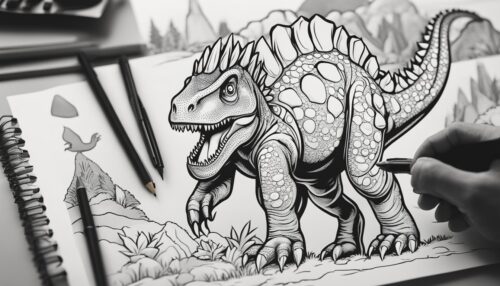 Dino Pictures to Color