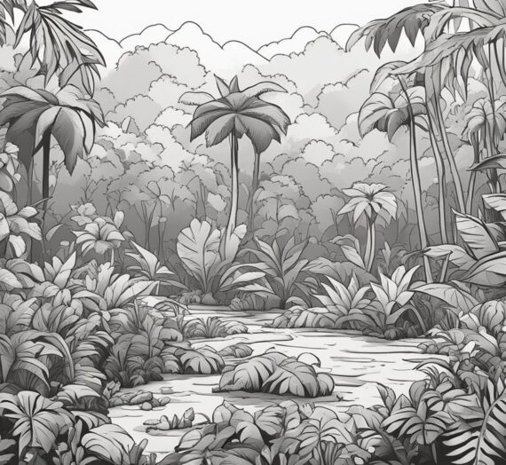 Jungle Pictures to Color: 10 Free Colorings Book