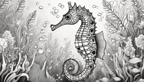 Seahorse Coloring Page