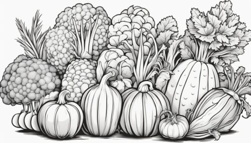 Vegetables Pictures to Color