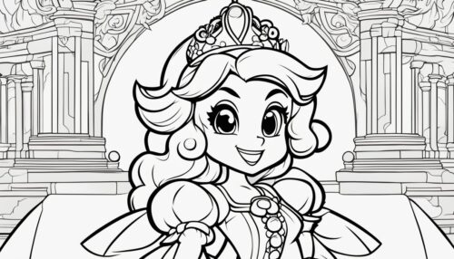 Princess Peach Coloring Pages