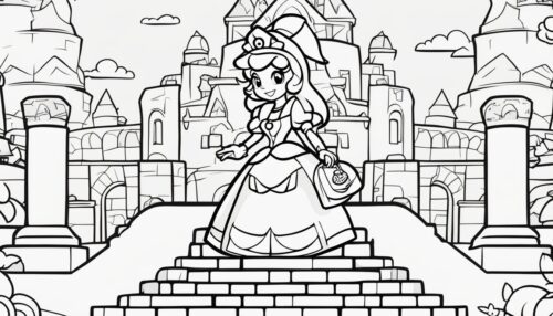Princess Peach Coloring Pages