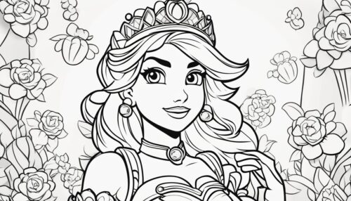 Princess Peach Coloring Pages